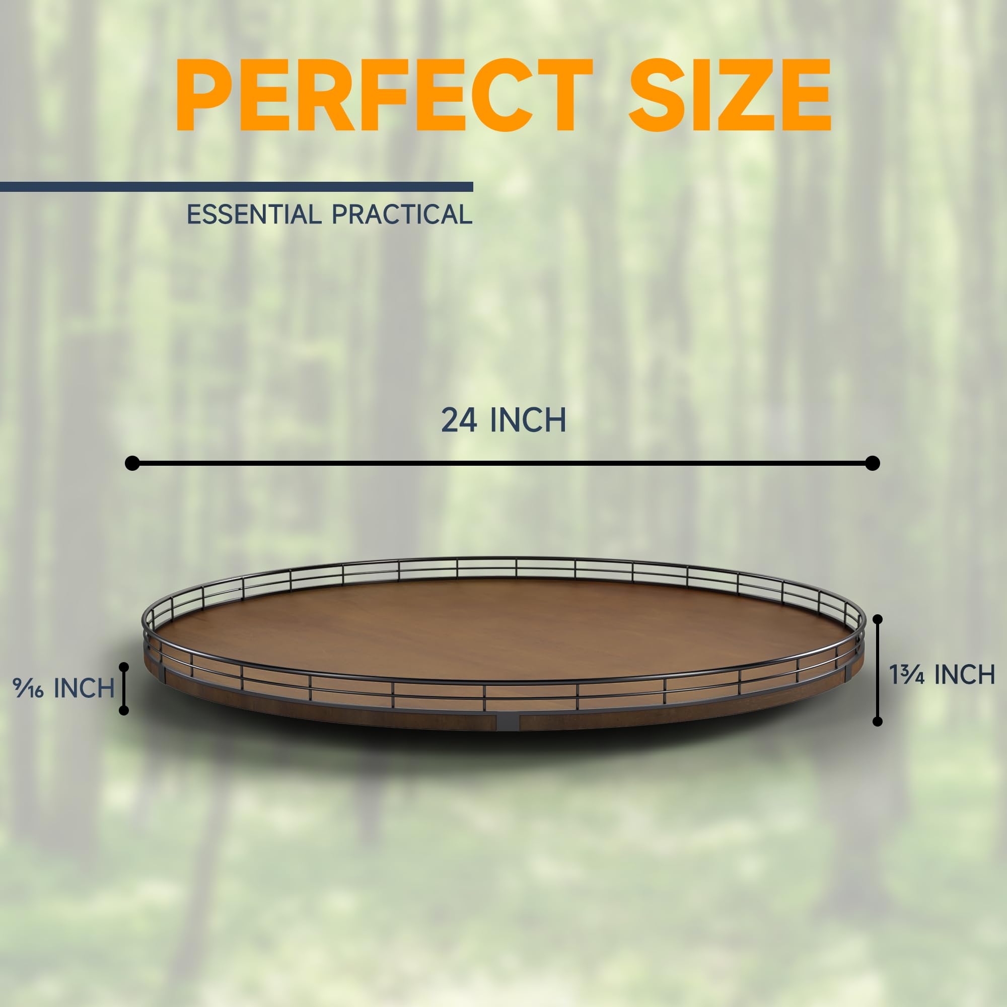 AMH Estilo casa campo roble, complemento decorativo práctico para mesa o mostrador.