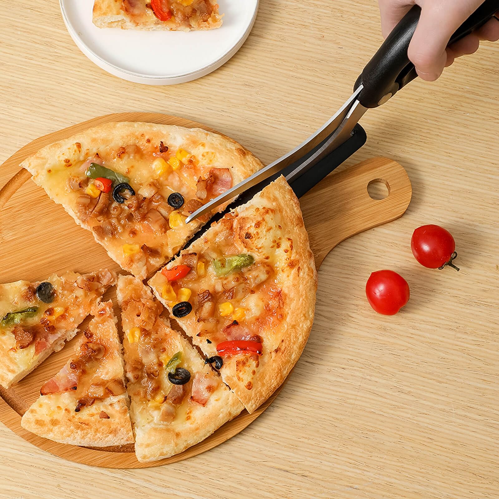 AmHoo mango ergonómico para uso cómodo al preparar pizzas.