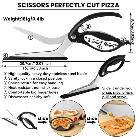 AmHoo regalo práctico para amantes de la pizza y la cocina.