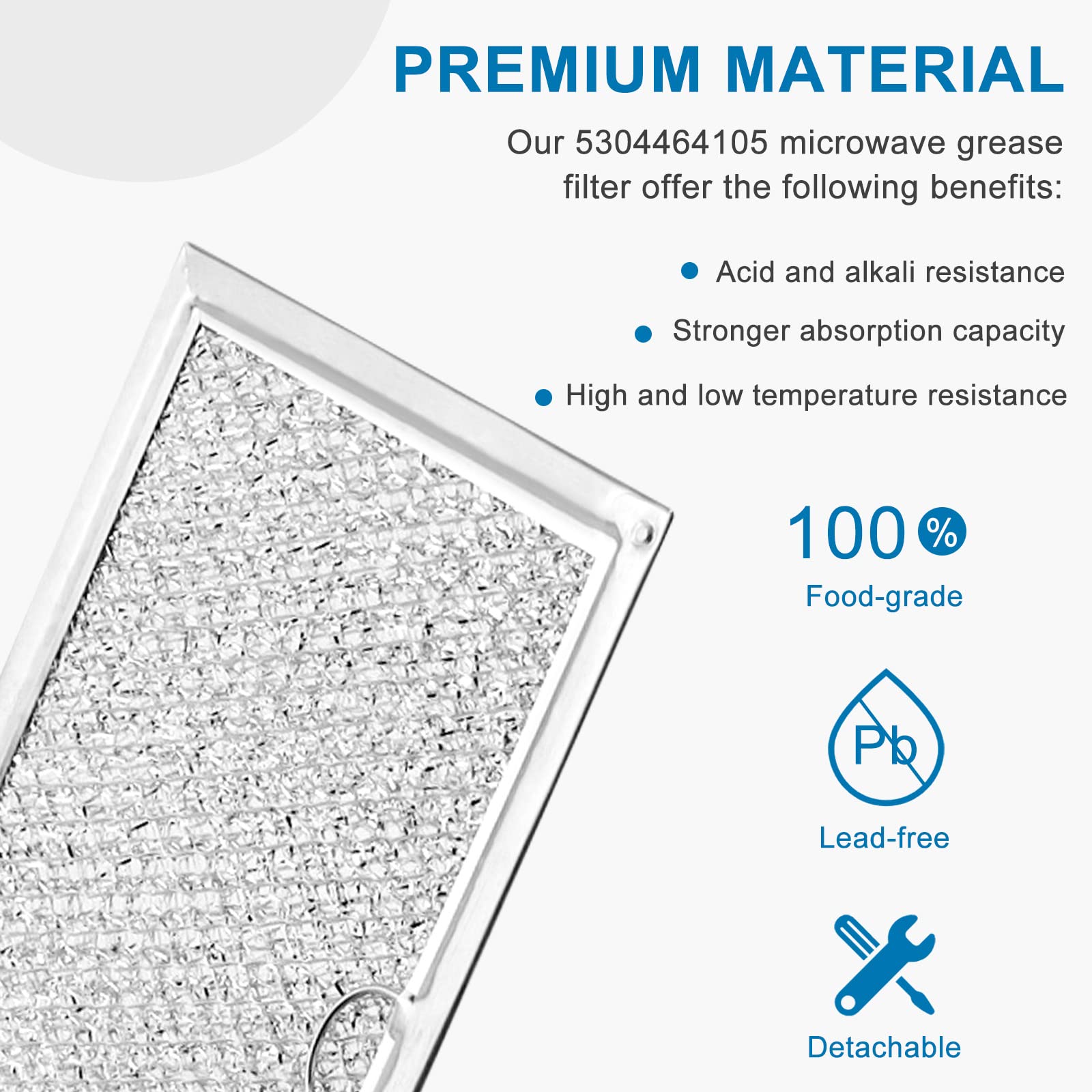 Filtro AMI PARTS compatible con Frigidaire y Electrolux para microondas