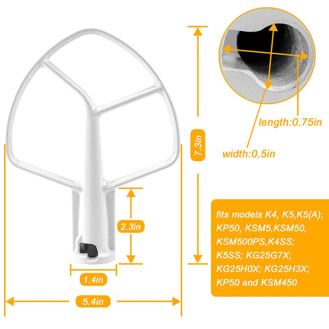 AMI PARTS K5AB batidora plana recubierta de aluminio, duradera