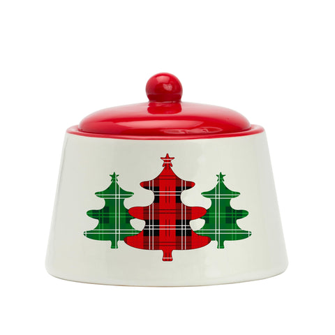 Amici Home azucarero con diseño navideño y tapa para almacenamiento ordenado