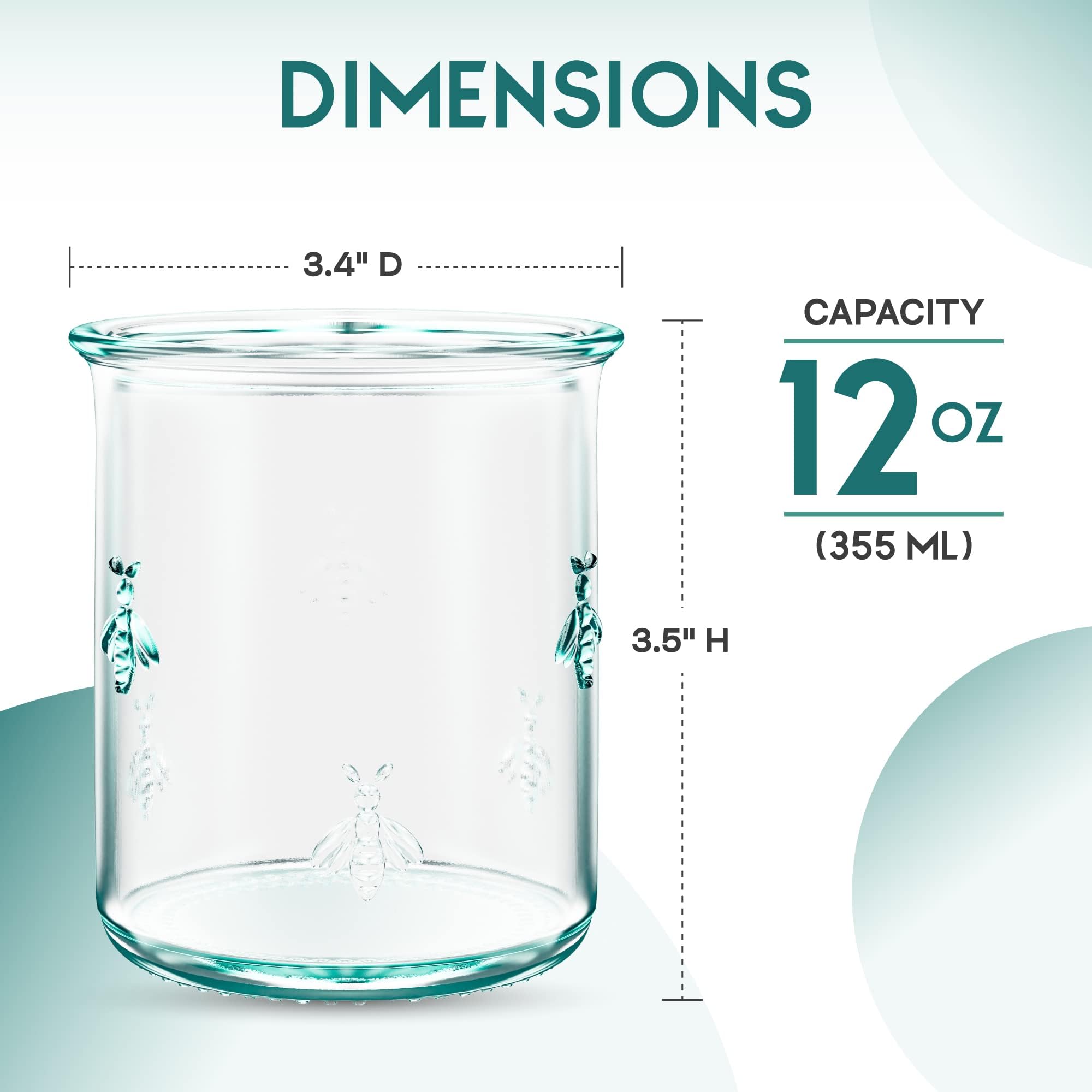 Diseño ecológico de vidrio verde reciclado para consumo consciente.