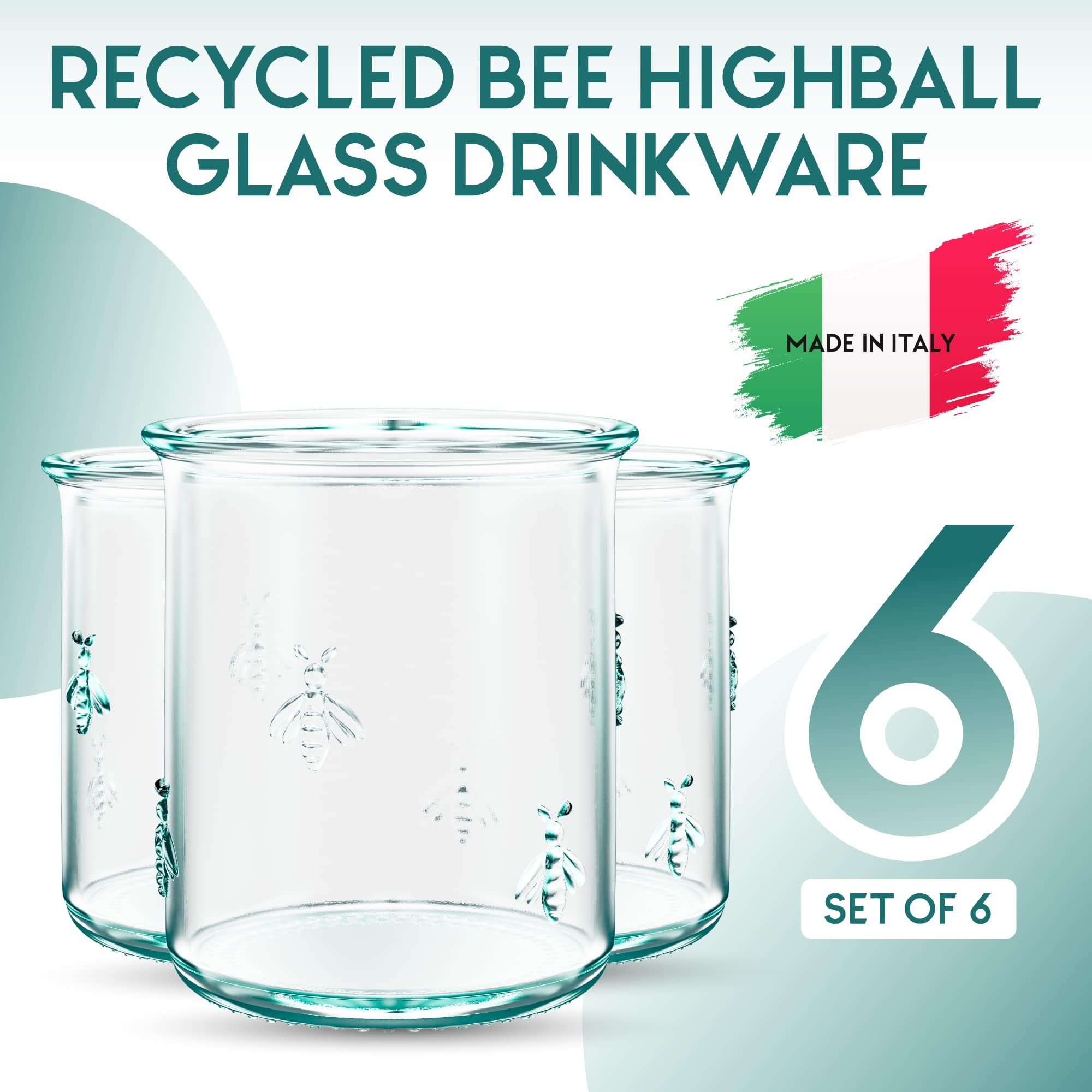 Vaso con relieve de abeja de Amici Home Regina DOF para textura elegante.