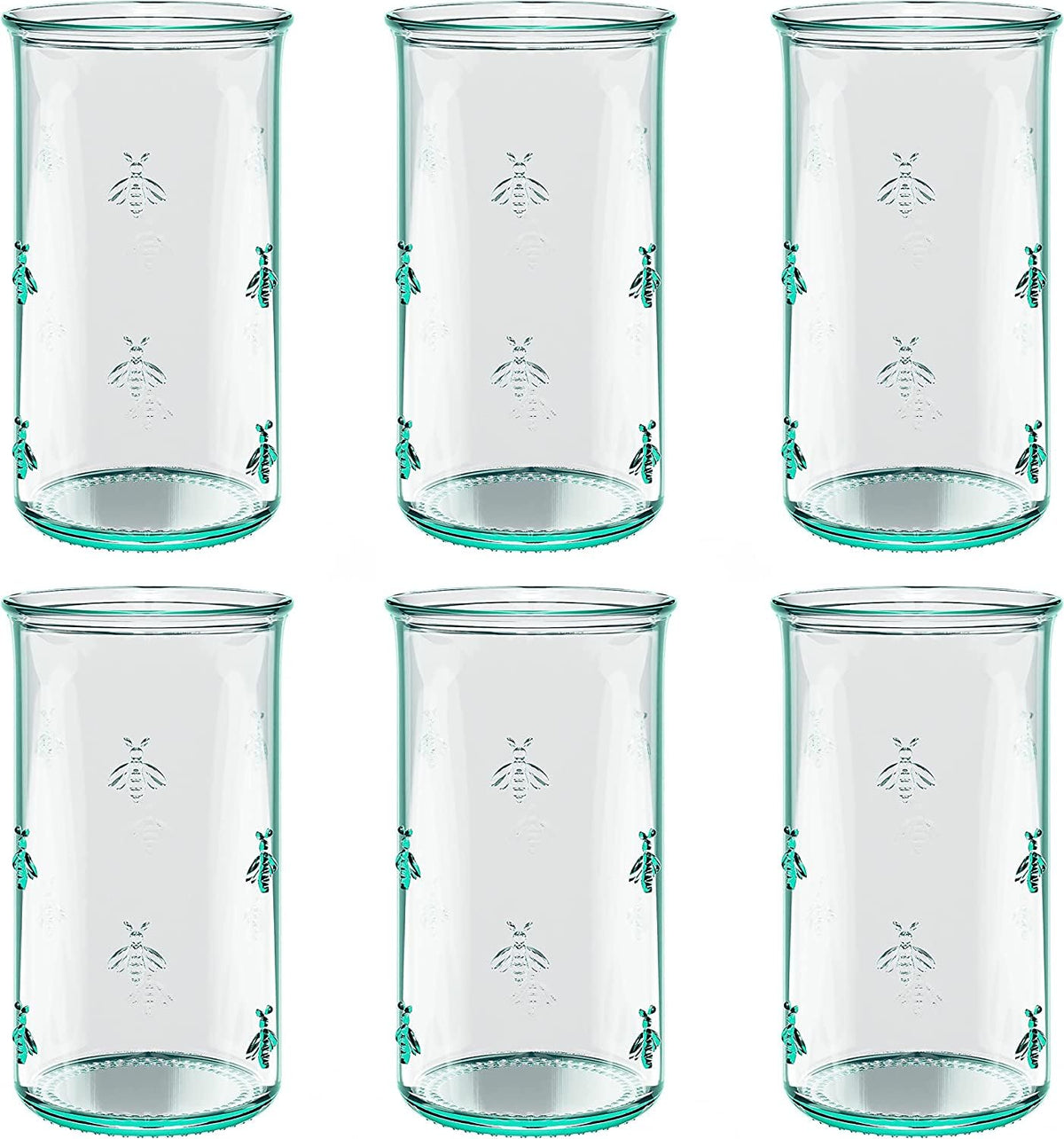 Amici Home Regina Hiball es un vaso con relieve de abeja para agua.