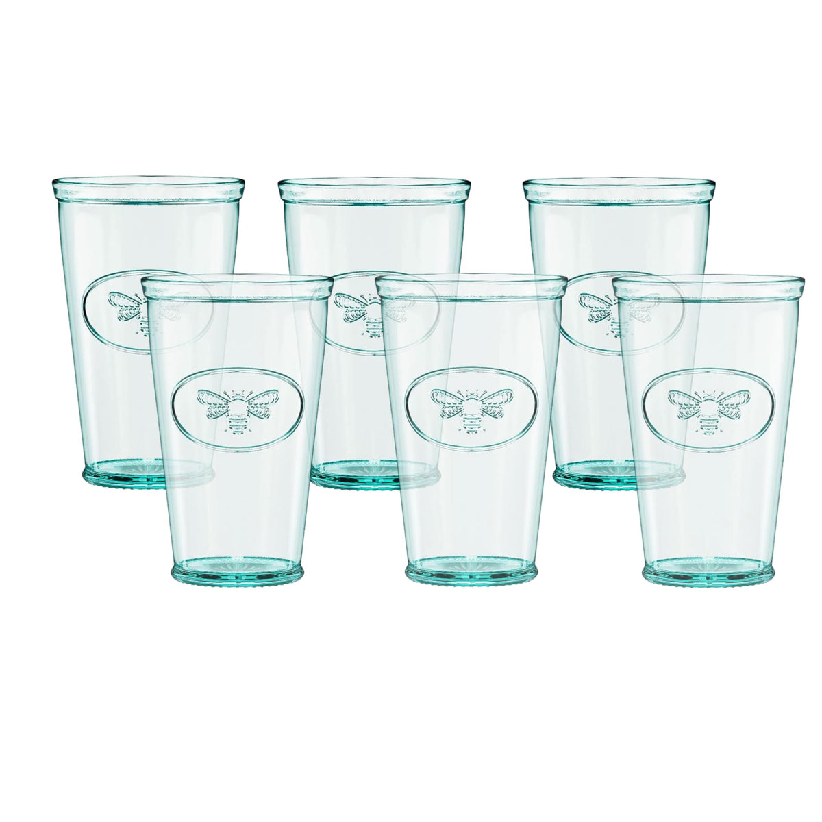 Amici Home Vaso Hiball abeja embossada en frente, ideal para bebidas frías en casa