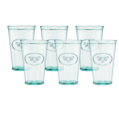 Amici Home Vaso Hiball abeja embossada en frente, ideal para bebidas frías en casa