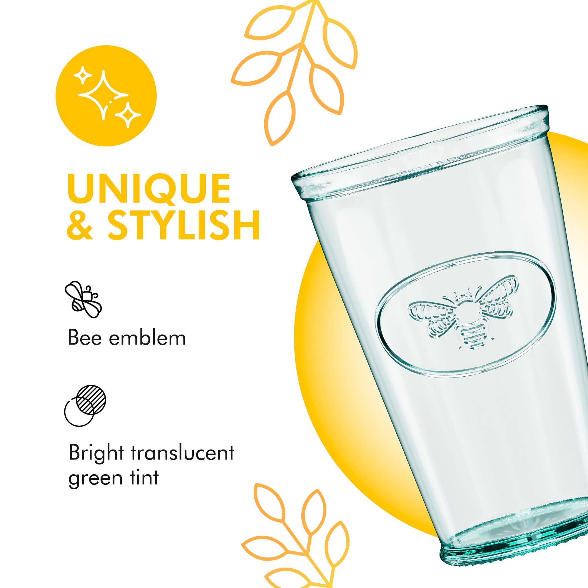 Vaso Hiball Amici Home con abeja en relieve y diseño distintivo