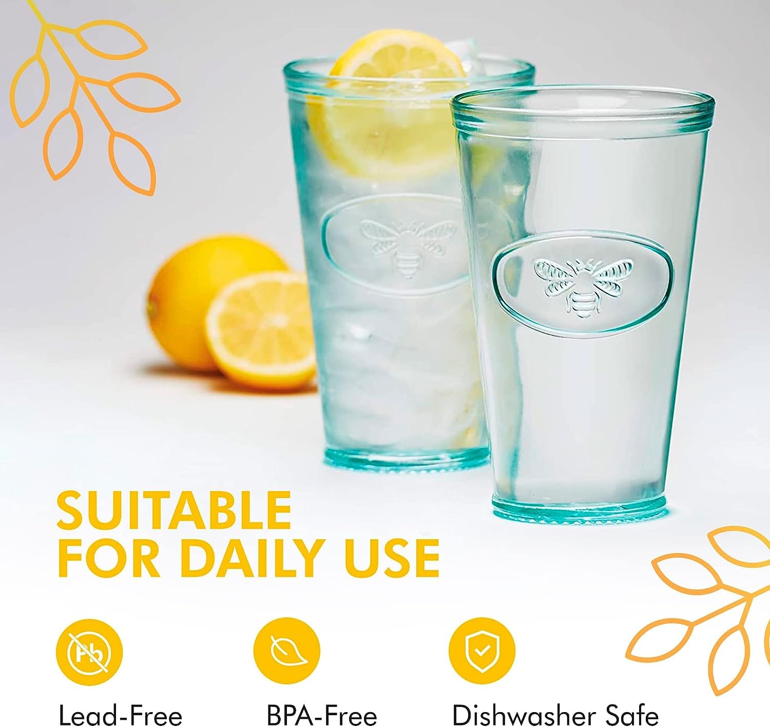 Vaso Hiball Amici Home con capacidad de 473 ml para cocteles o jugos
