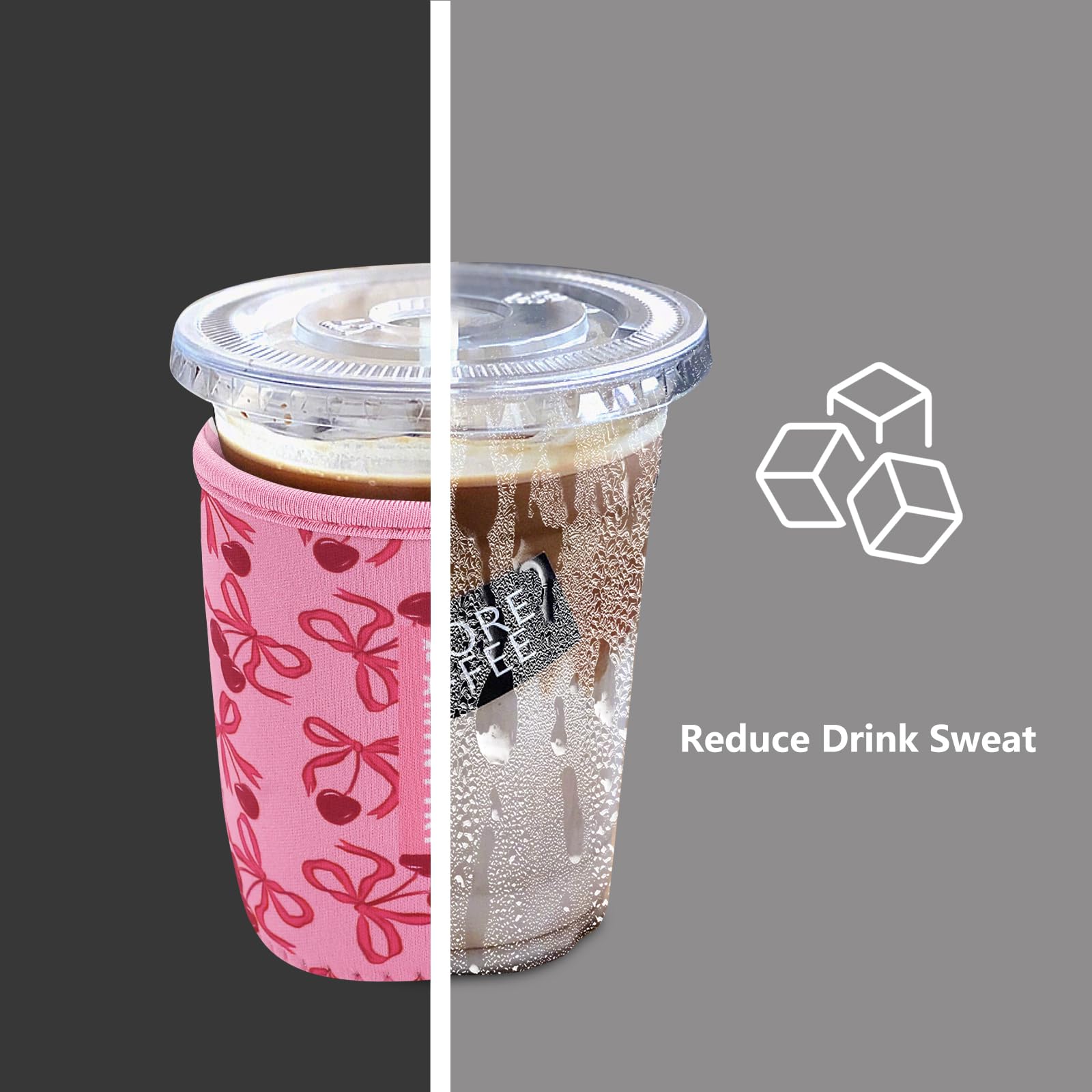 Funda Amintiri para café caliente con cerezo-arco, garantiza agarre cómodo y condensación reducida.