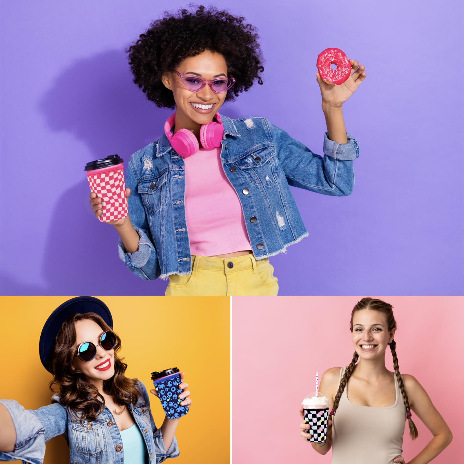 Funda Amintiri con diseño llamativo Cherry&Bow, añade estilo a bebidas en casa u oficina.