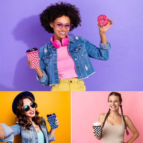 Funda Amintiri con diseño llamativo Cherry&Bow, añade estilo a bebidas en casa u oficina.