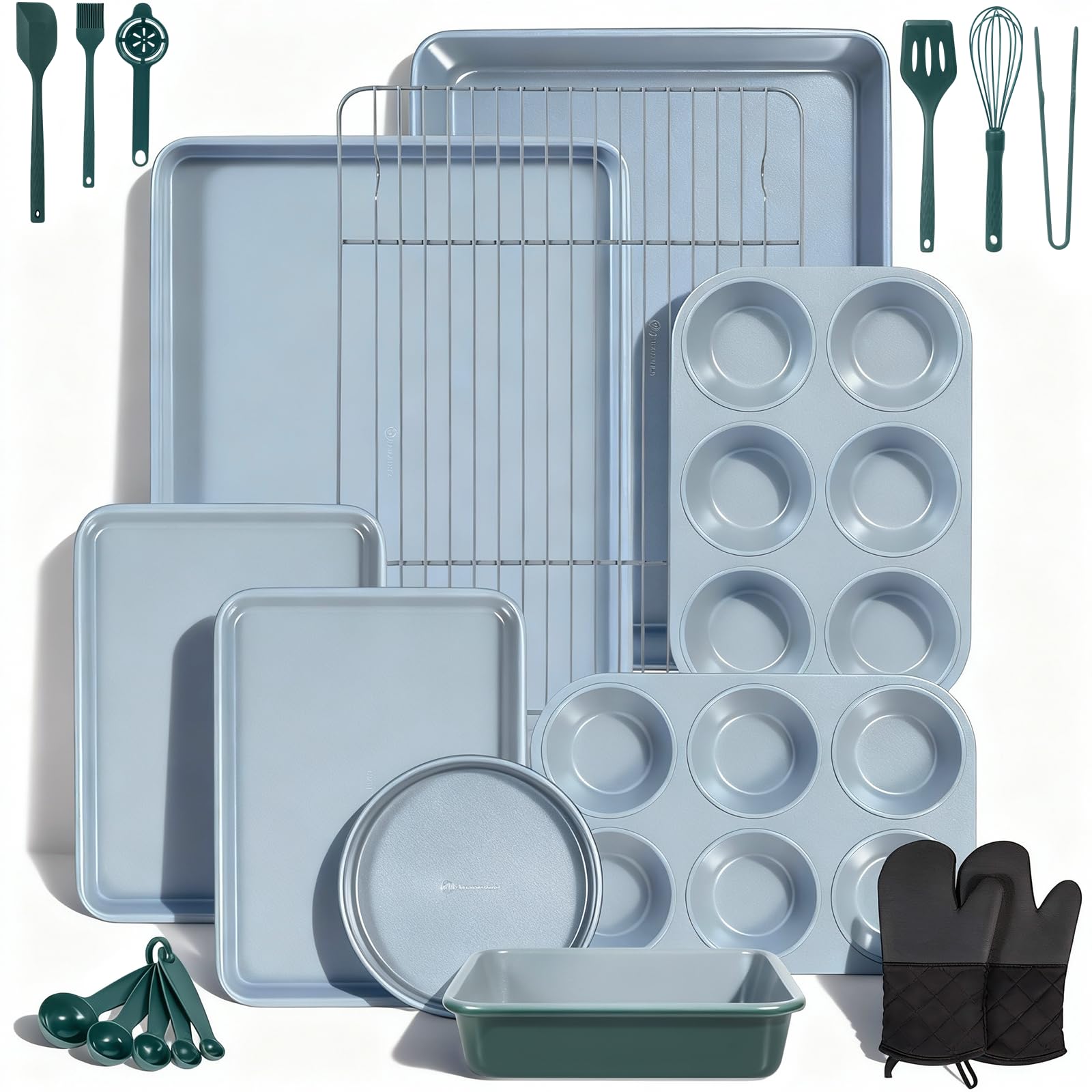 Ammeloo bandeja para asar apilable, ideal para ahorrar espacio y cocinar por lotes.