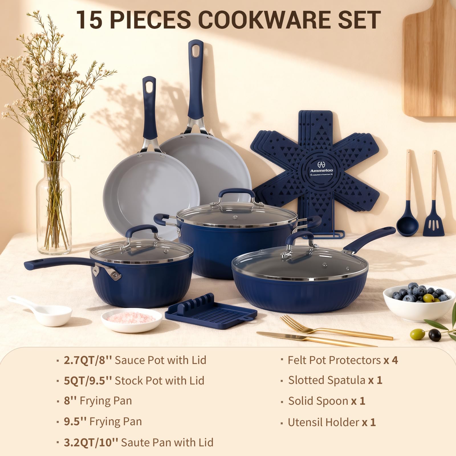 Ammeloo soporte para utensilios manteniendo la cocina organizada