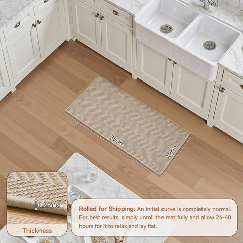 Alfombra AMOAMI con bordes reforzados para mayor durabilidad.