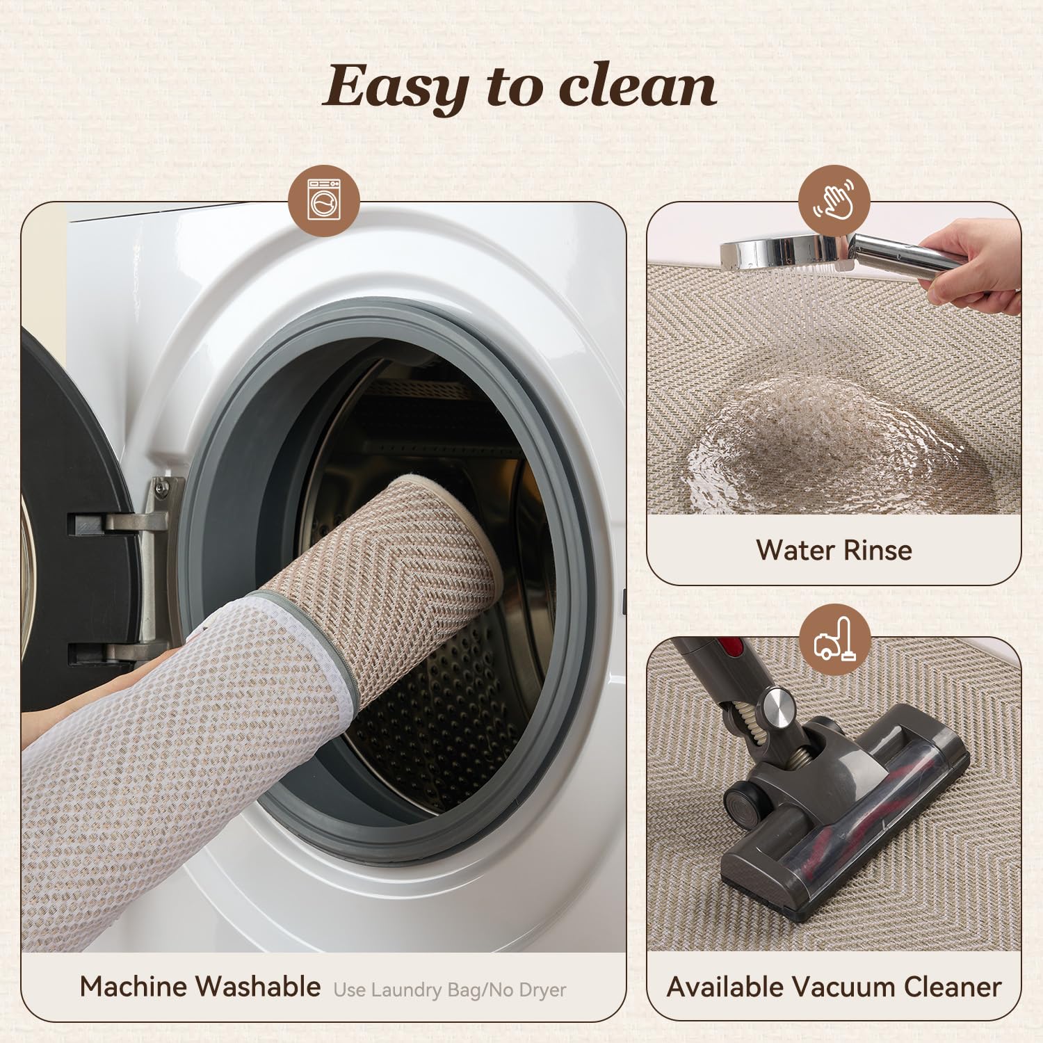 Alfombra AMOAMI tacto suave para una pisada cómoda.