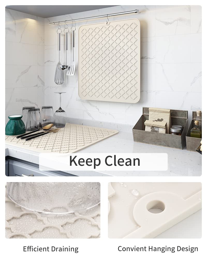AMOAMI estera gruesa y reversible ofrece soporte firme para platos y tazas