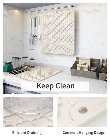 AMOAMI estera gruesa y reversible ofrece soporte firme para platos y tazas