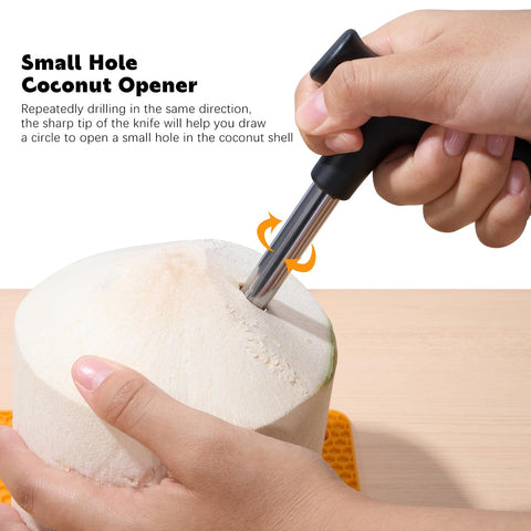 AMOHEE herramienta palanca para cáscara de coco facilita separar la cáscara.
