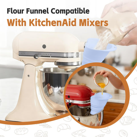 Amoner U vertido fácil para KitchenAid, evita derrames durante la mezcla
