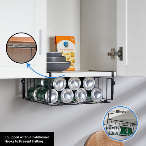 Sistema deslizante AmonHouseware bajo estante para acceso cómodo.