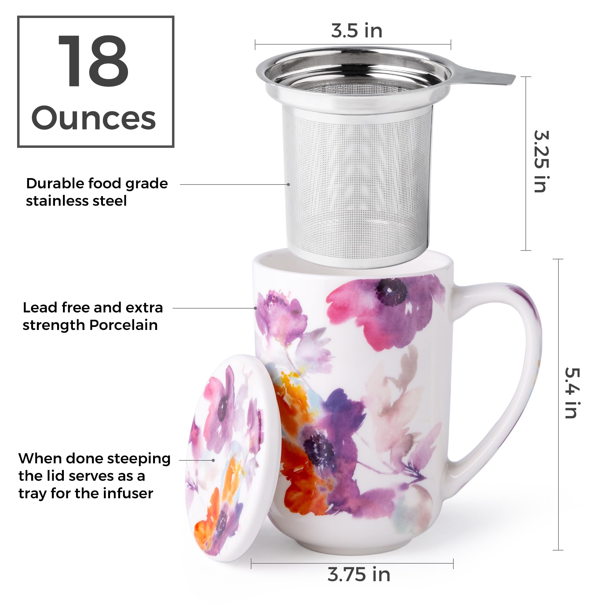 AmorArc infusor fino para infusiones claras de hojas sueltas