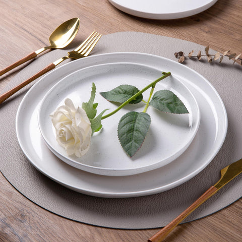 AmorArc plato cena 10,5 pulgadas borde ondulado, ideal para comidas diarias