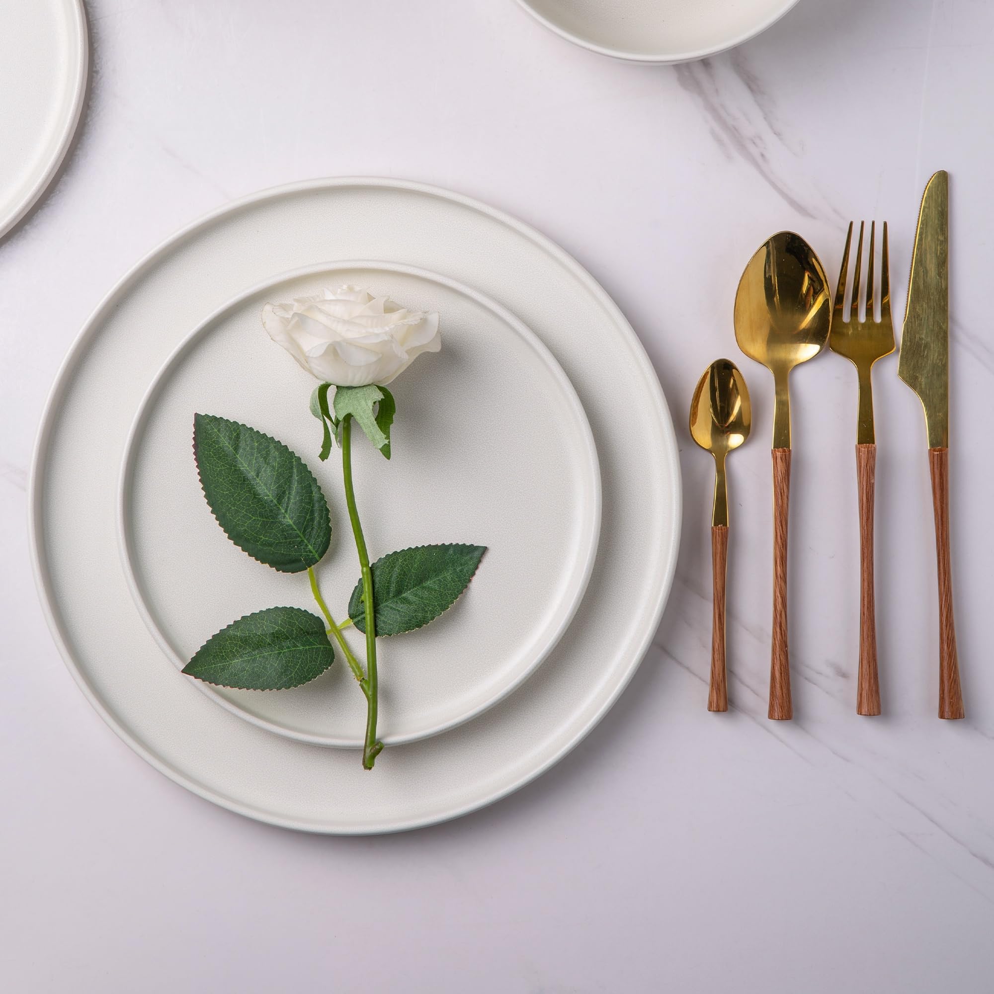 AmorArc platos 10.5 pulgadas mate, presentación elegante para comidas