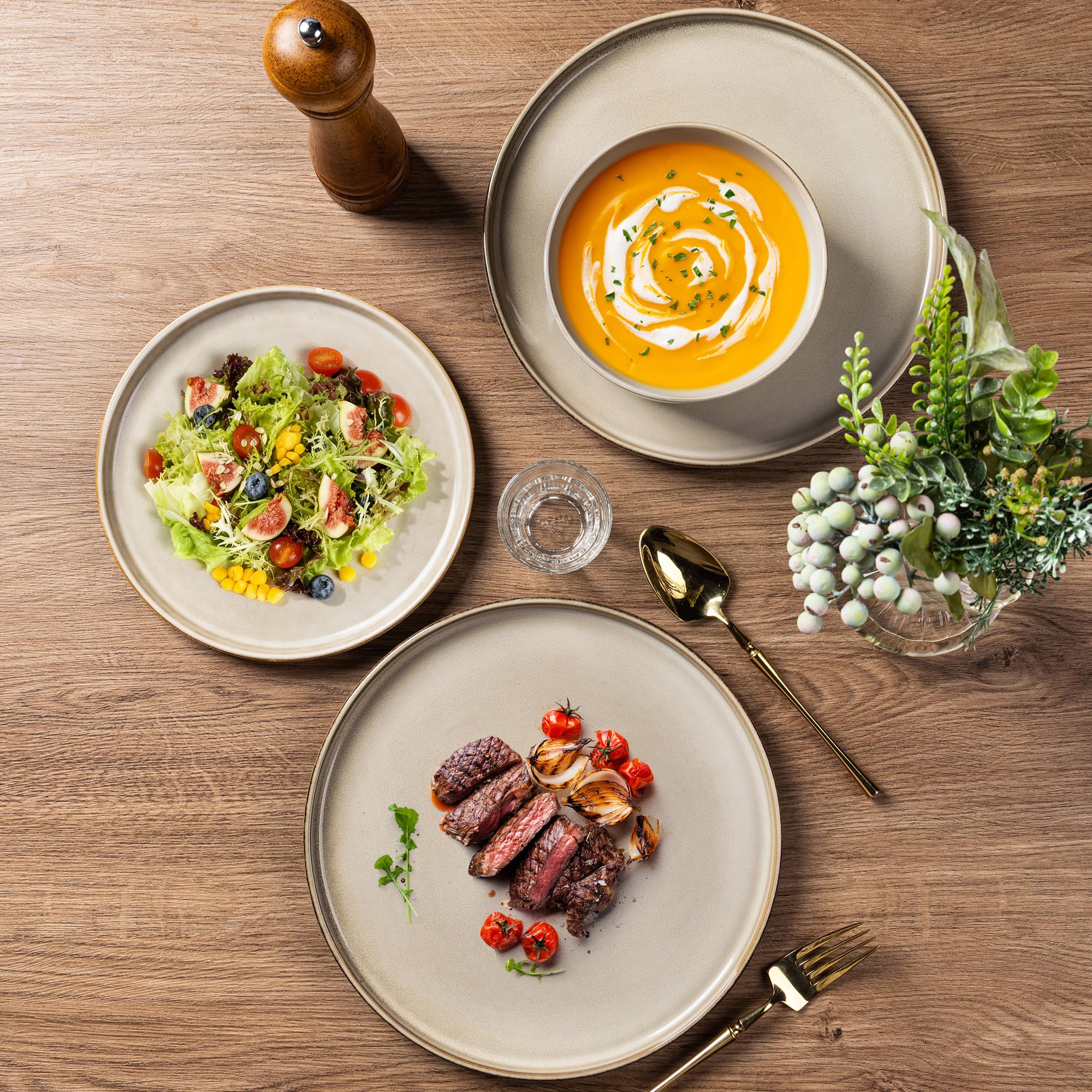 AmorArc platos apilados con diseño moderno y minimalista