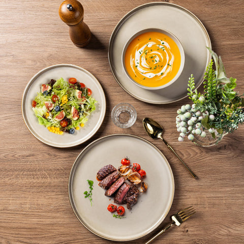 AmorArc platos apilados con diseño moderno y minimalista