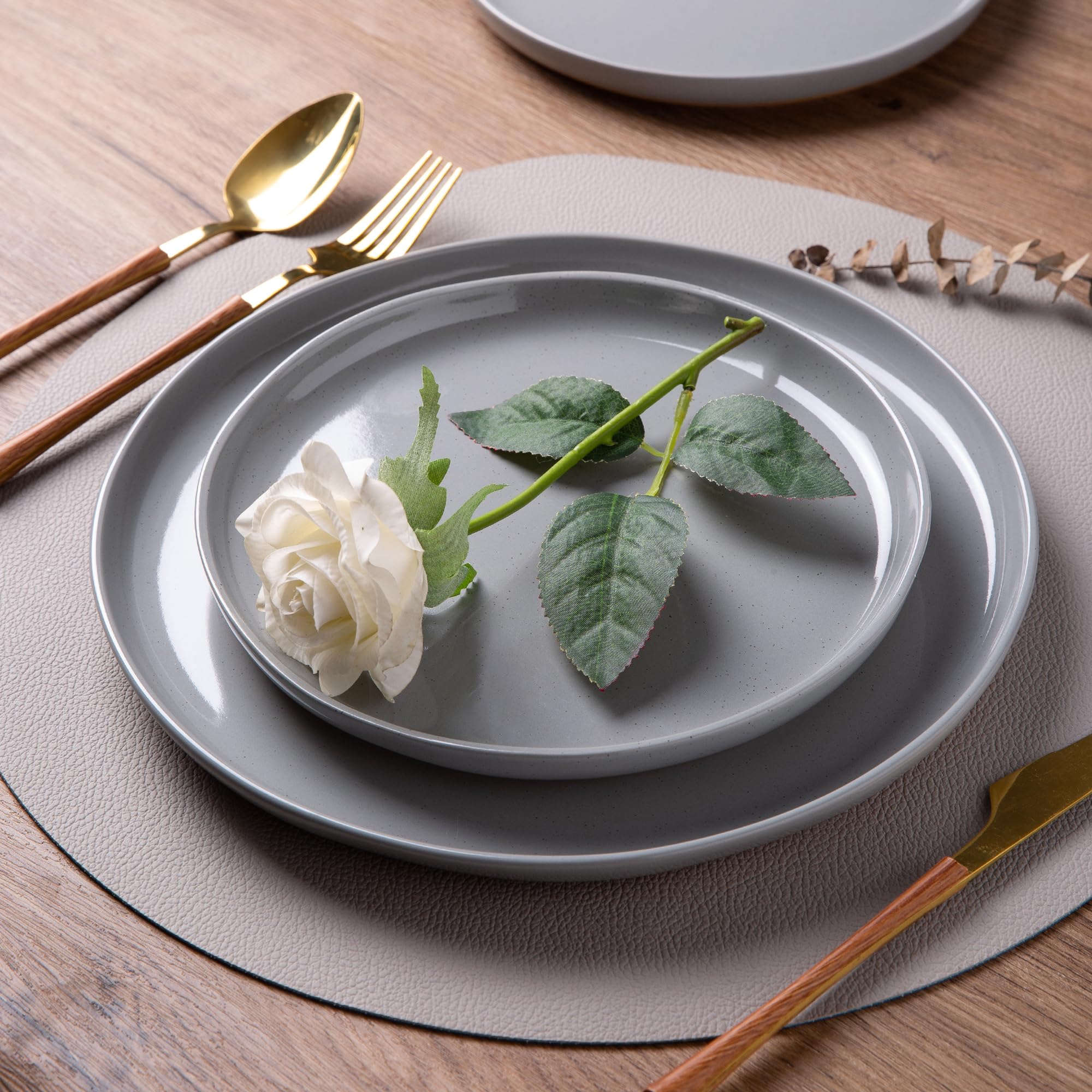 AmorArc platos de postre 8 pulgadas para sobremesa elegante.