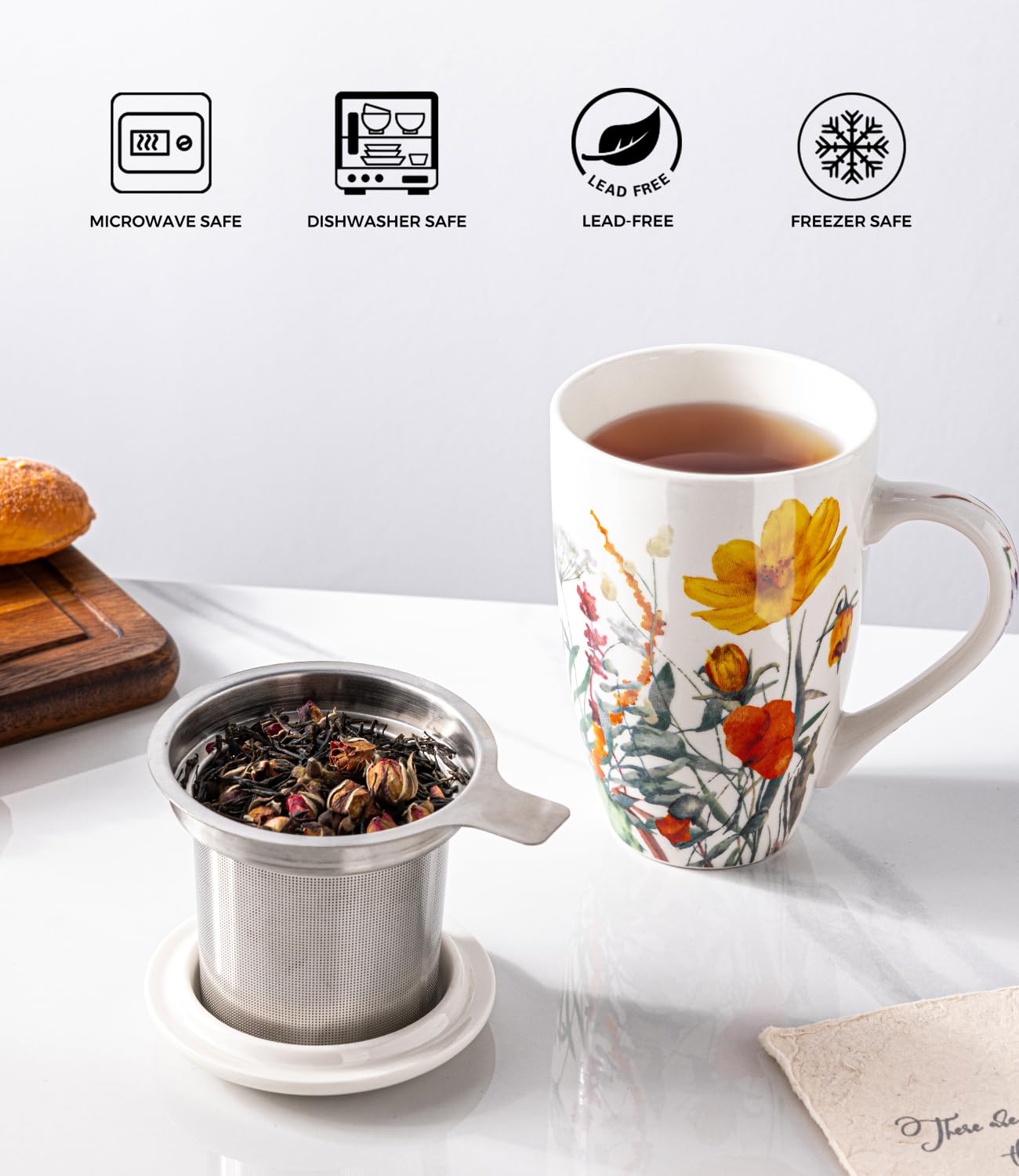 Taza AmorArc apta para lavavajillas y microondas para limpieza rápida