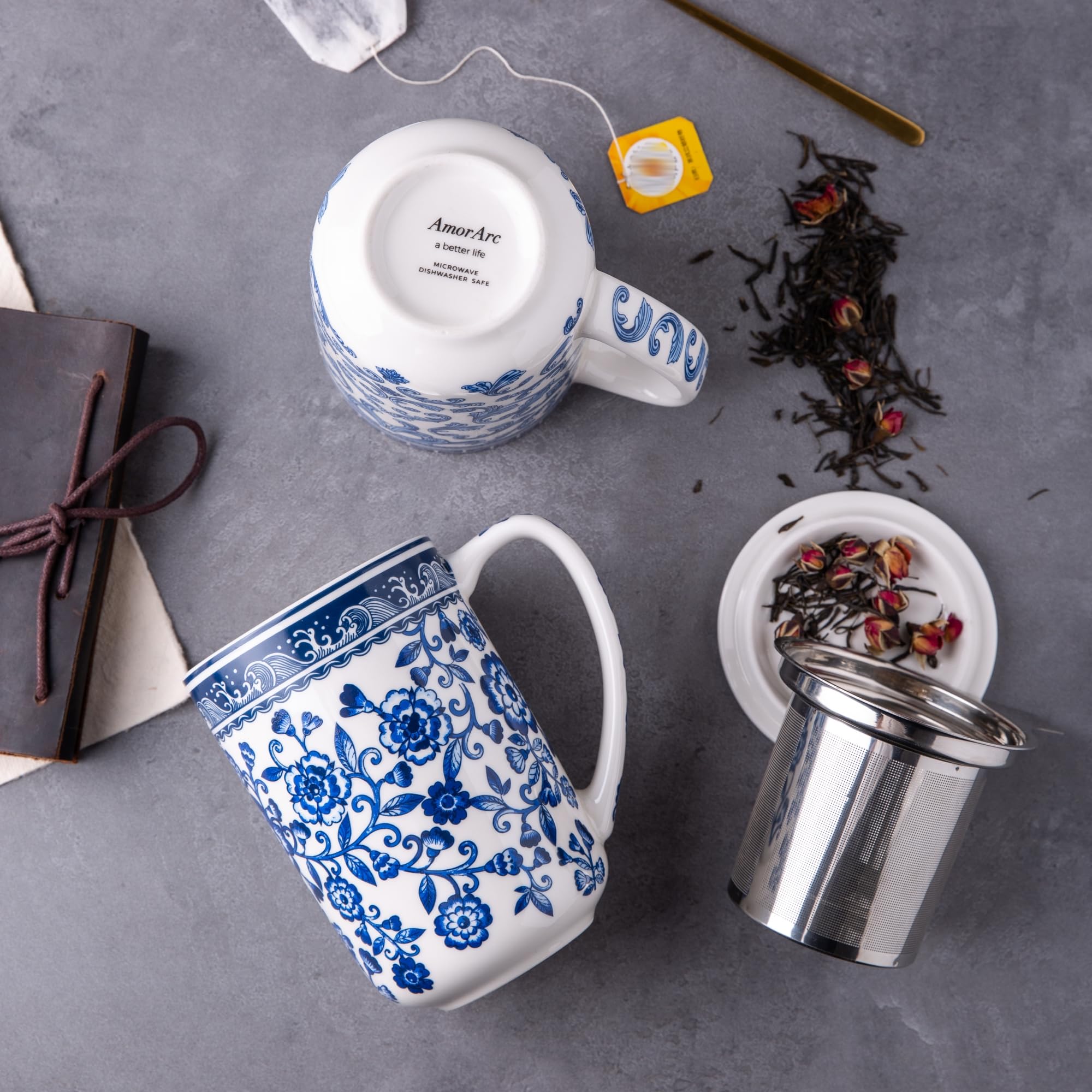 AmorArc taza apta para lavavajillas y microondas limpieza rápida