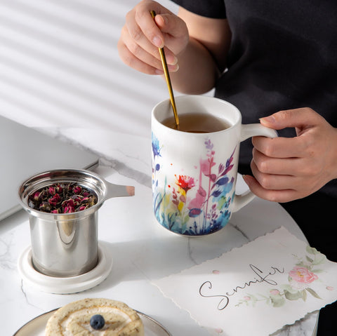 Infusor fino de AmorArc para hacer té de hojas sueltas.