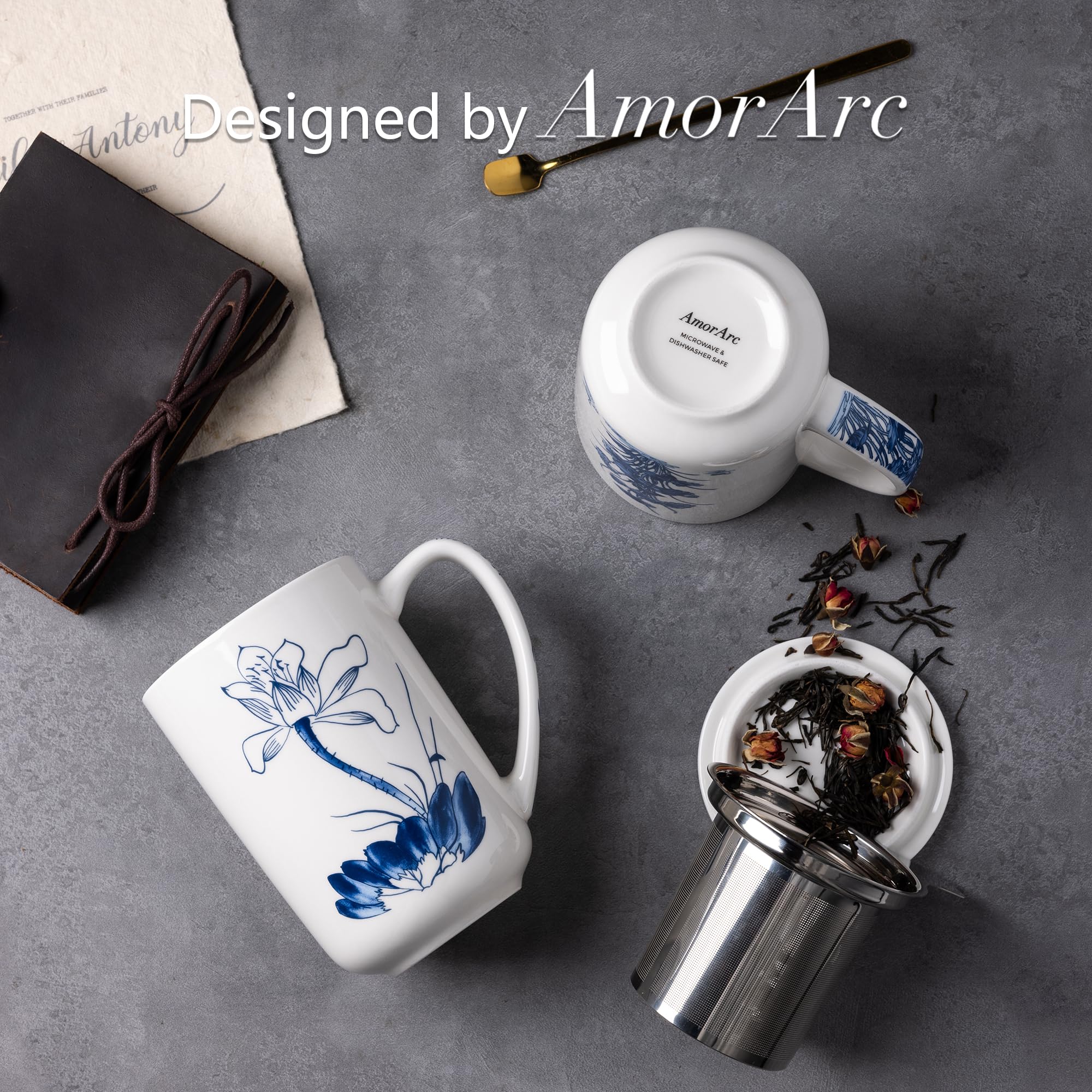 AmorArc Taza Cerámica: esmalte interior liso facilita la limpieza.