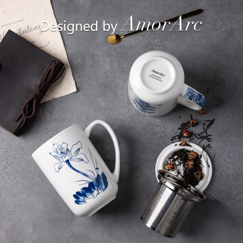 AmorArc Taza Cerámica: esmalte interior liso facilita la limpieza.
