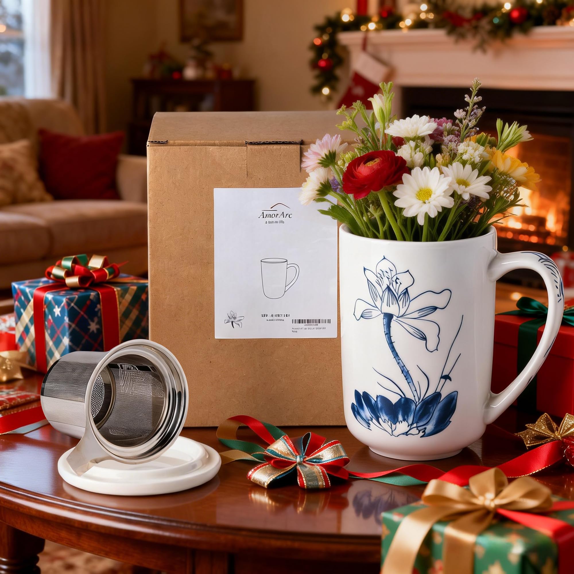 AmorArc Taza Té y Café: versátil para infusiones o bebidas calientes.