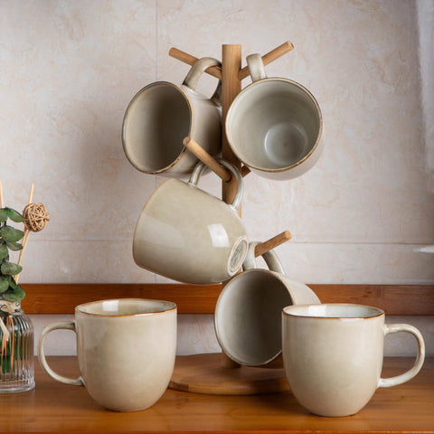 AmorArc tazas cafe 12oz set de 6 para desayunos en familia