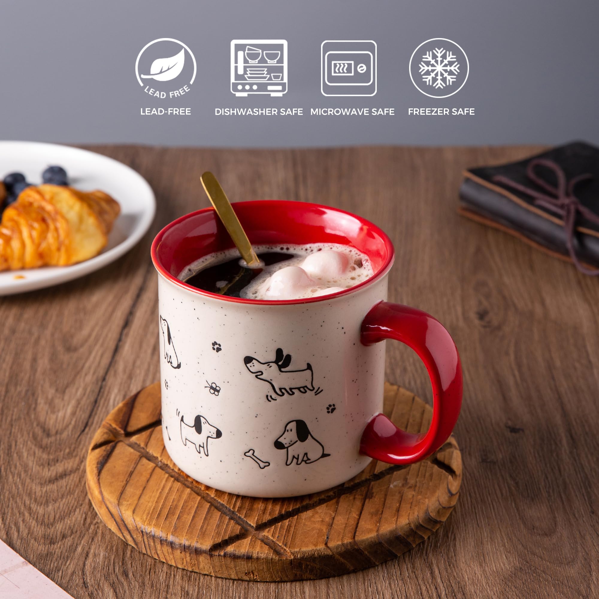 AmorArc tazas aptas para microondas y lavavajillas, uso cómodo y práctico