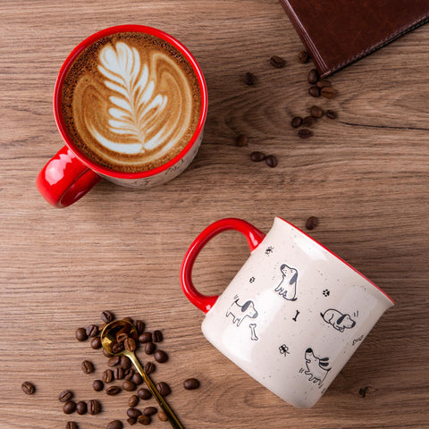 AmorArc taza cerámica con asa grande y diseño moderno, cómodo para uso diario