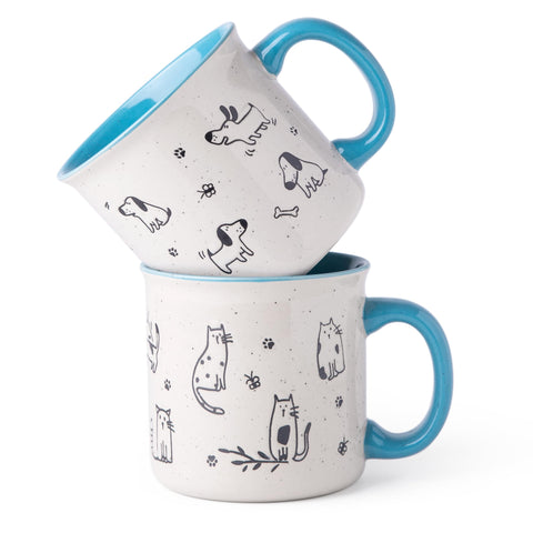 Taza AmorArc de cerámica grande 22 oz con asa amplia para café diario.