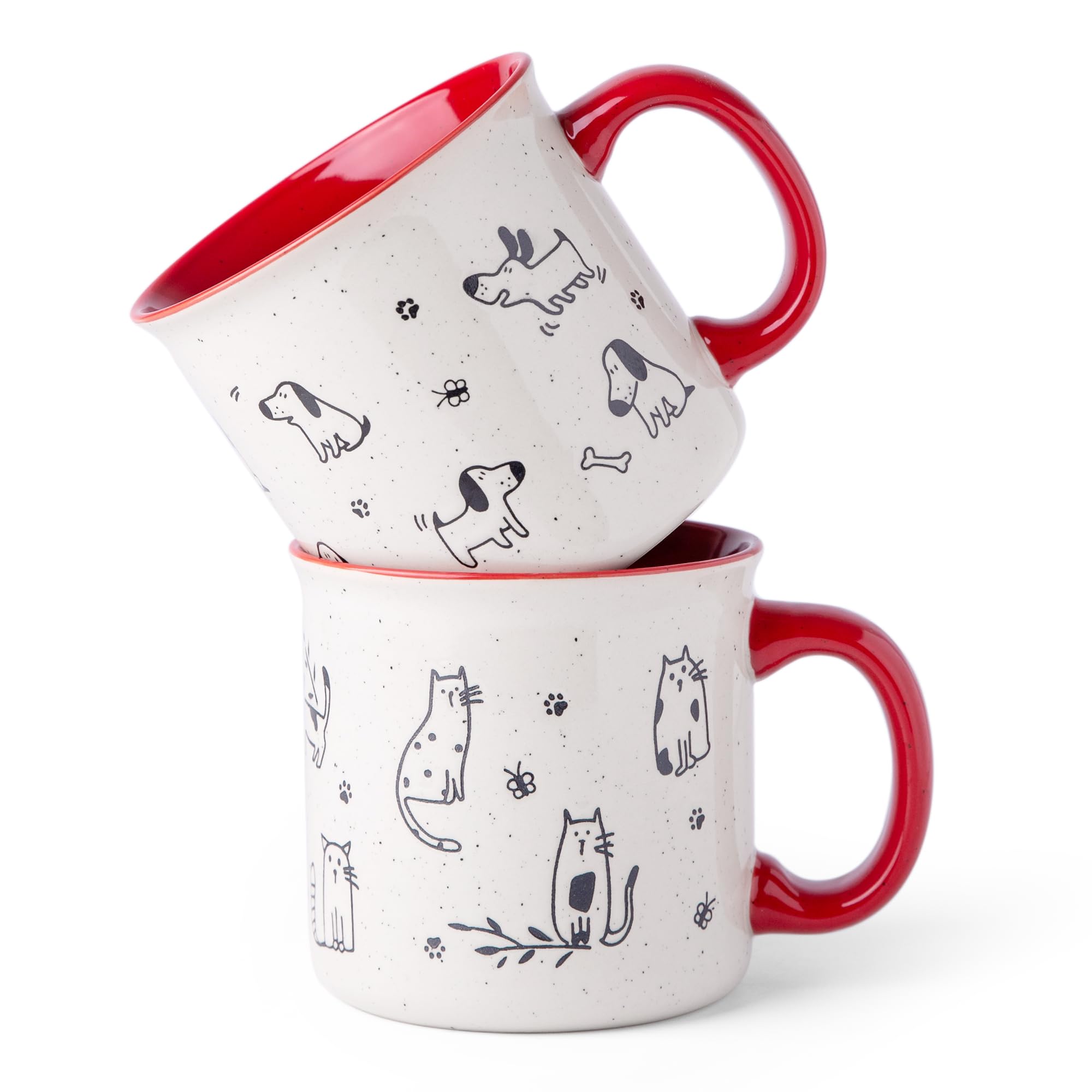 AmorArc tazas cerámica grande con asa amplia, ideal para café diario