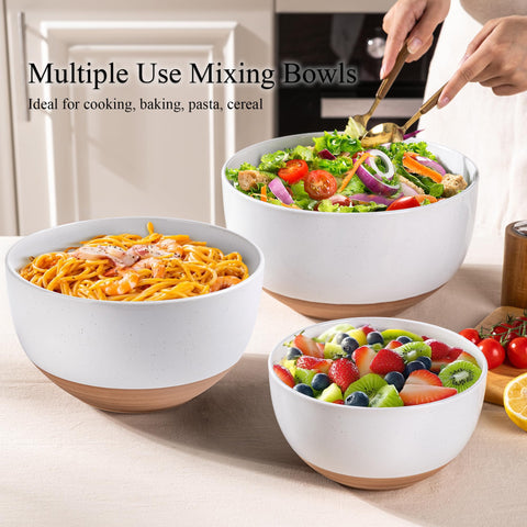 Tazones AmorArc para ensaladas y preparaciones rápidas, ideales para porciones grandes.