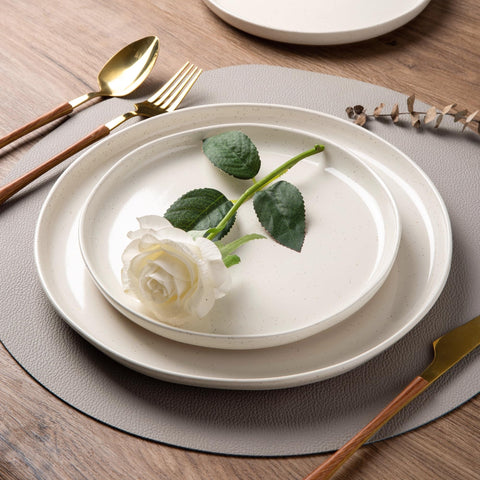 AmorArc plato principal de 10.5 pulgadas con borde ondulado para mesa elegante
