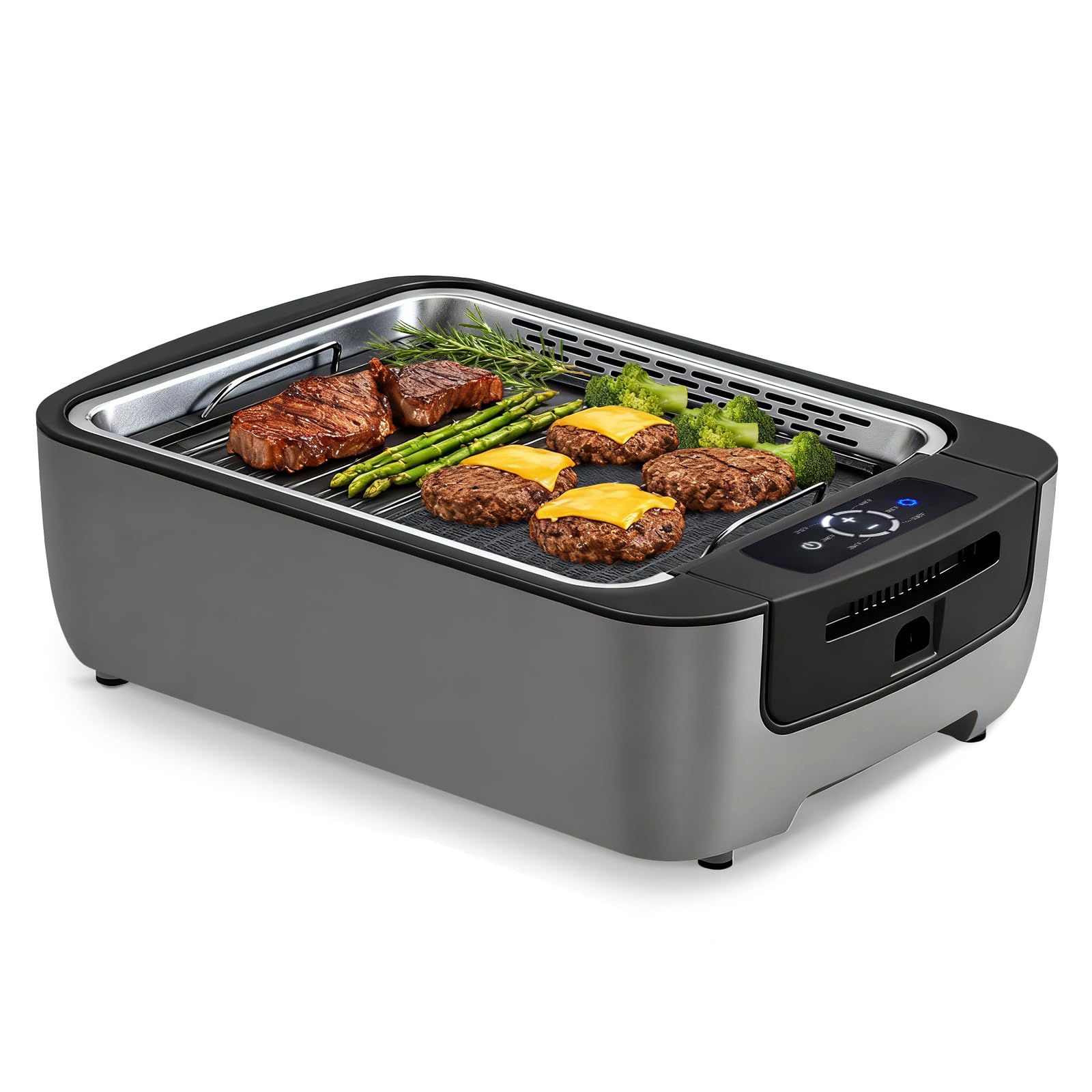 Amornest grill interior sin humo con 1100W para cenas familiares