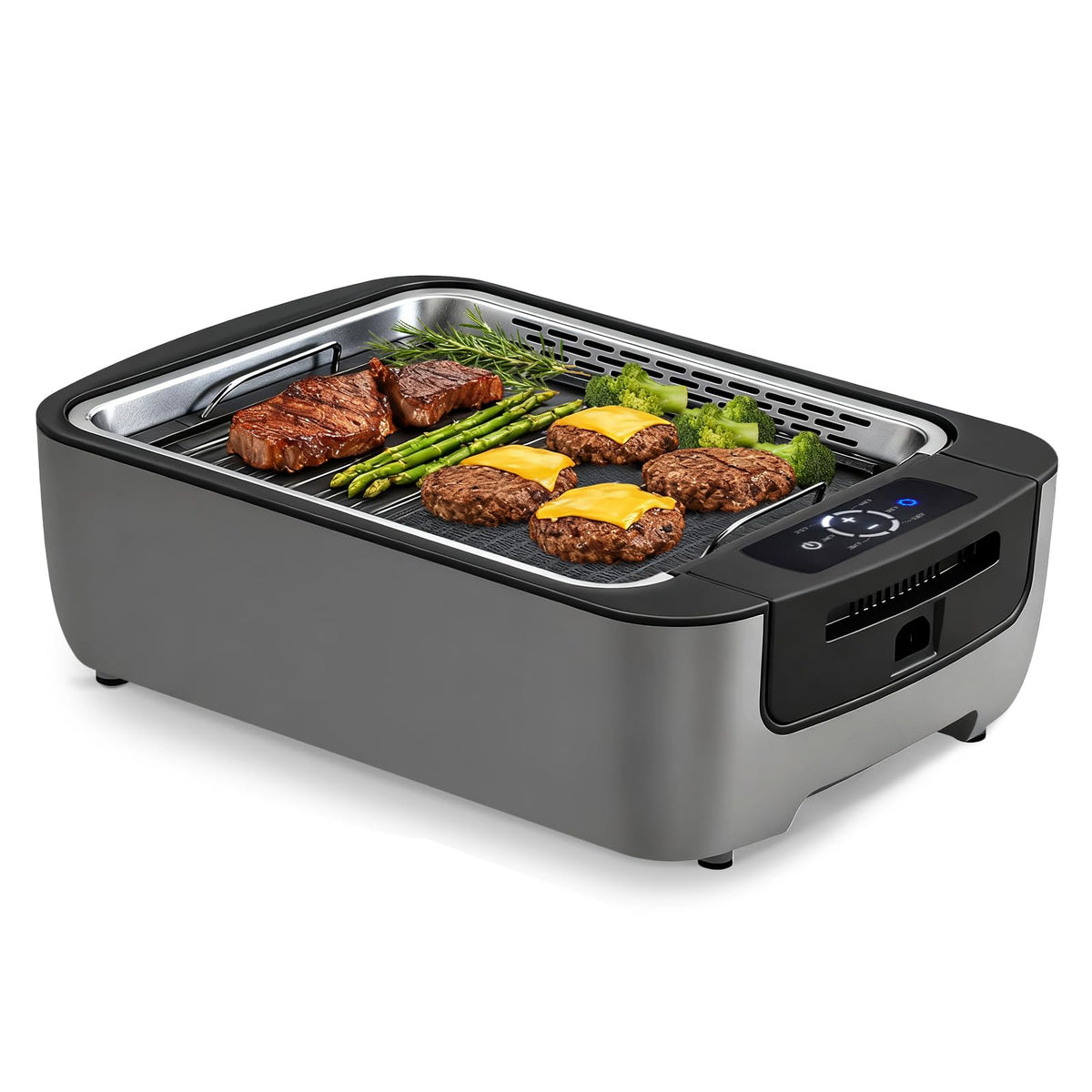 Amornest grill interior sin humo con 1100W para cenas familiares