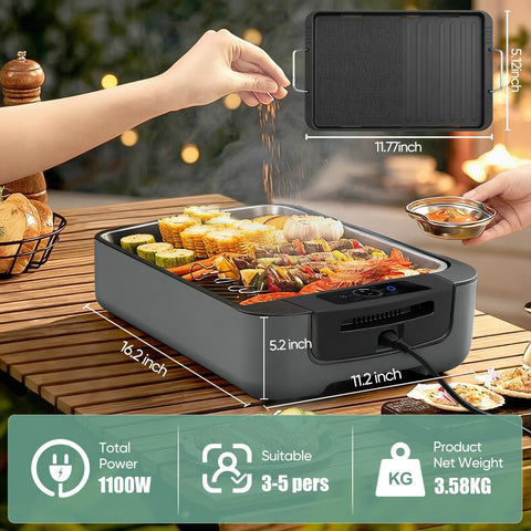 Amornest superficie doble zona antiadherente para carne y huevos
