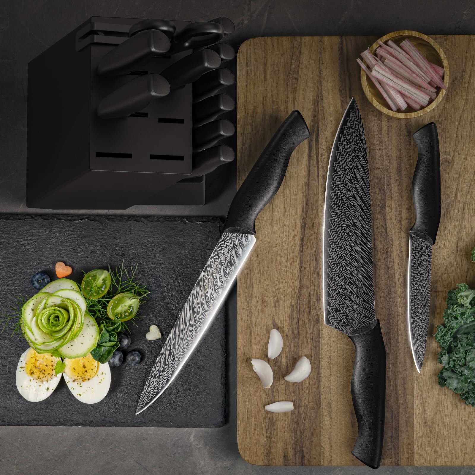 Amorston cuchillo chef 8 pulgadas para cortes precisos de ingredientes