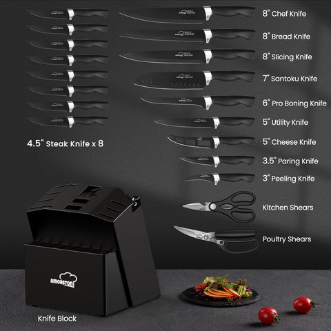 Cuchillo Amorston chef 8 pulgadas para cortes precisos y suaves