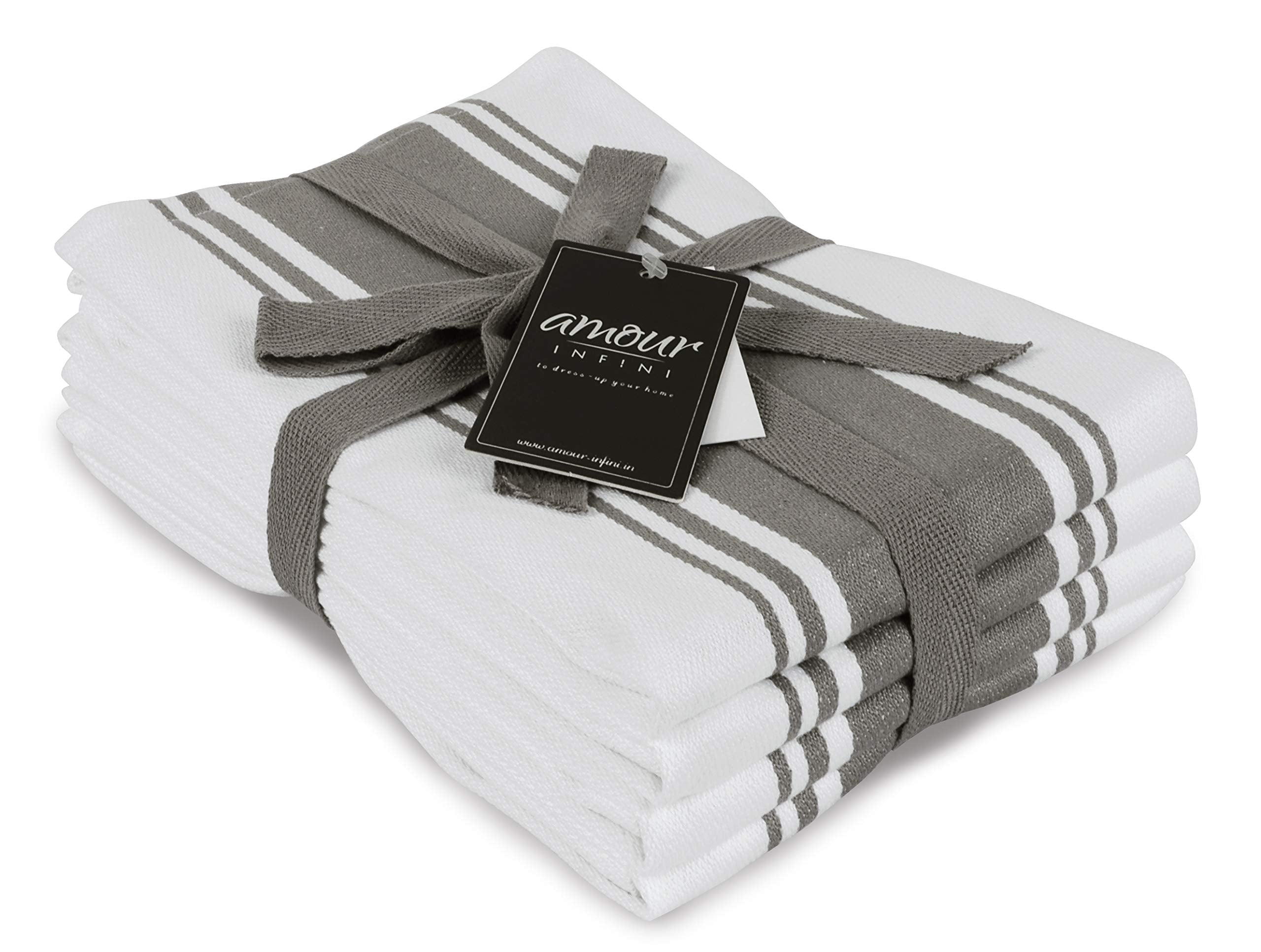 Toallas AMOUR INFINI de cocina, 100% algodón, absorbentes para secar platos.